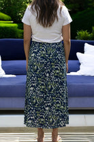 Ladies Elastic Skirt - Green Printed - StylePhase SA