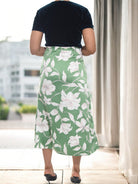 Ladies Elastic Skirt - Sage Floral - StylePhase SA