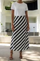 Ladies Elastic Skirt - Stripes - StylePhase SA