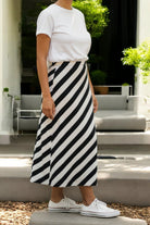 Ladies Elastic Skirt - Stripes - StylePhase SA