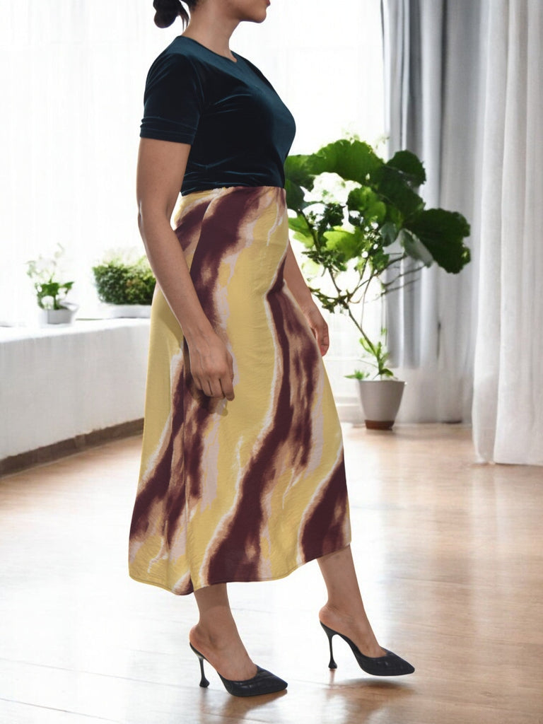 Ladies Elastic Skirt - Two Tone - StylePhase SA