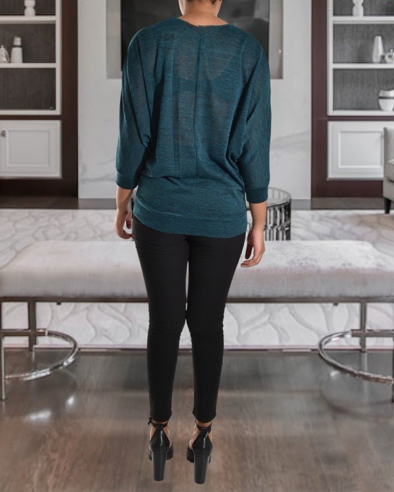 Ladies Emerald Batwing Top - StylePhase SA