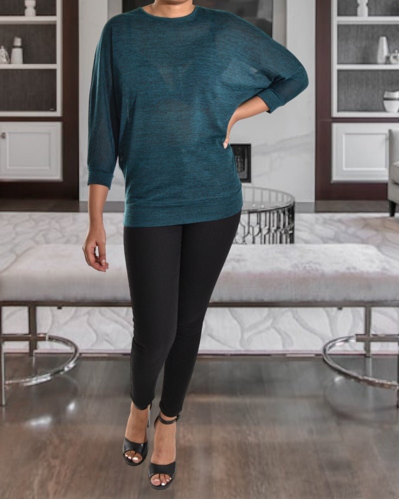 Ladies Emerald Batwing Top - StylePhase SA