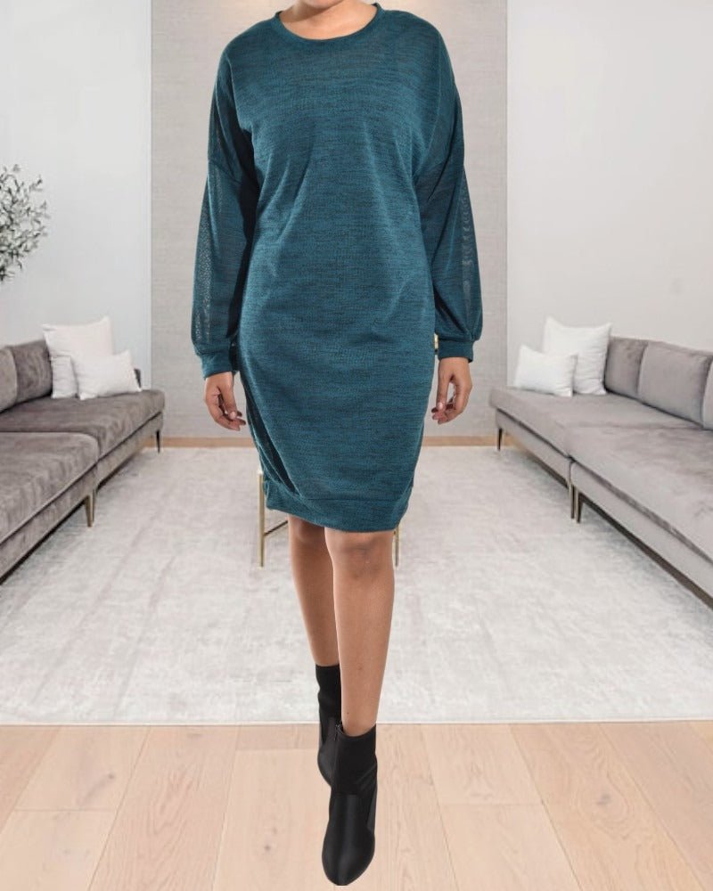 Ladies Emerald Drop Shoulder Dress - StylePhase SA