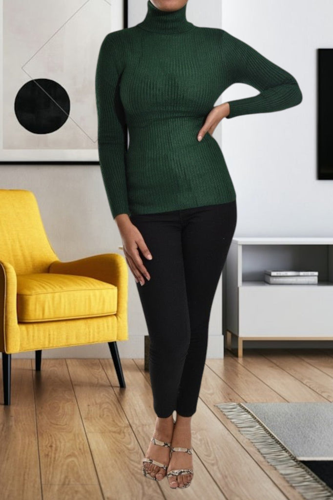 Ladies Emerald Polo Neck Jersey - StylePhase SA