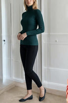 Ladies Emerald Polo Neck Jersey Top - StylePhase SA