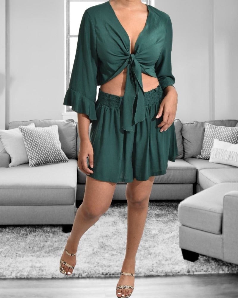 Ladies Emerald Two Piece Set - StylePhase SA