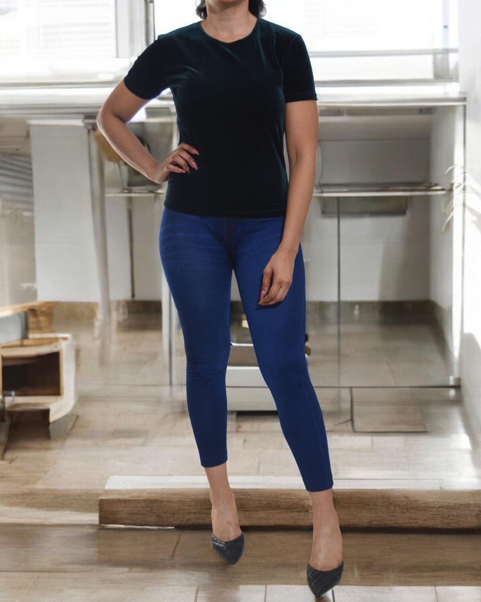 Ladies Emerald Velour Top - StylePhase SA