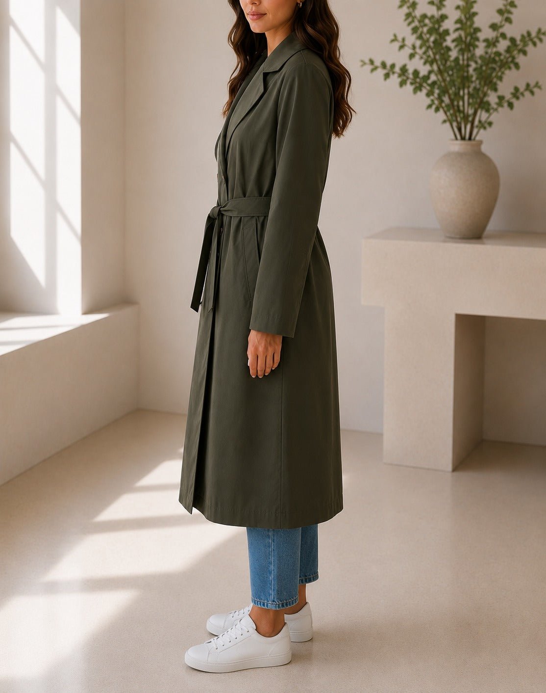 Ladies Fatigue Lined Trench Coat - StylePhase SA
