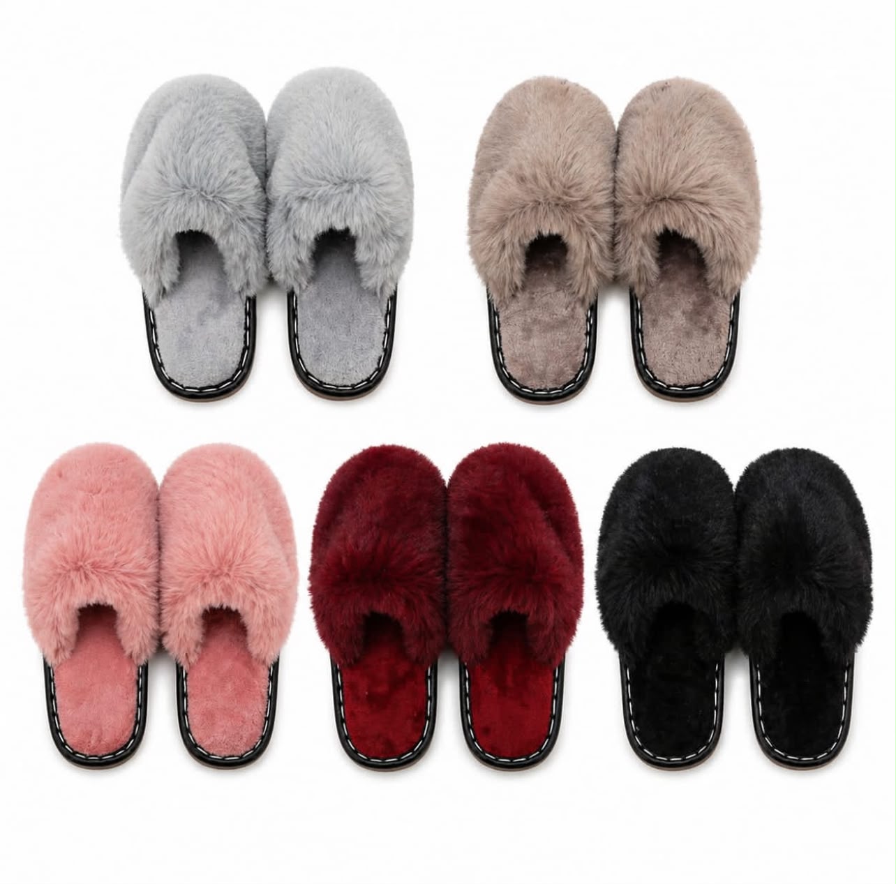 Ladies Faux Fur Slippers - StylePhase SA