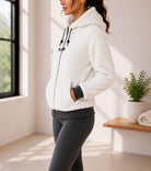 Ladies Faux Fur White Hoody Jacket - StylePhase SA