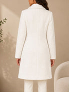 Ladies Fleece Cream Double Breast Coat - StylePhase SA