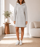 Ladies Fleece Grey Mélange Sleep Shirt - StylePhase SA