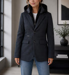 Ladies Fleece Hoody Lined Jacket - Charcoal Grey - StylePhase SA