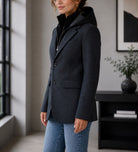Ladies Fleece Hoody Lined Jacket - Charcoal Grey - StylePhase SA