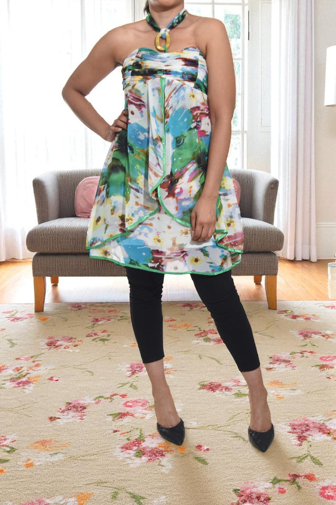 Ladies Floral Boob Tube Dress Top - StylePhase SA