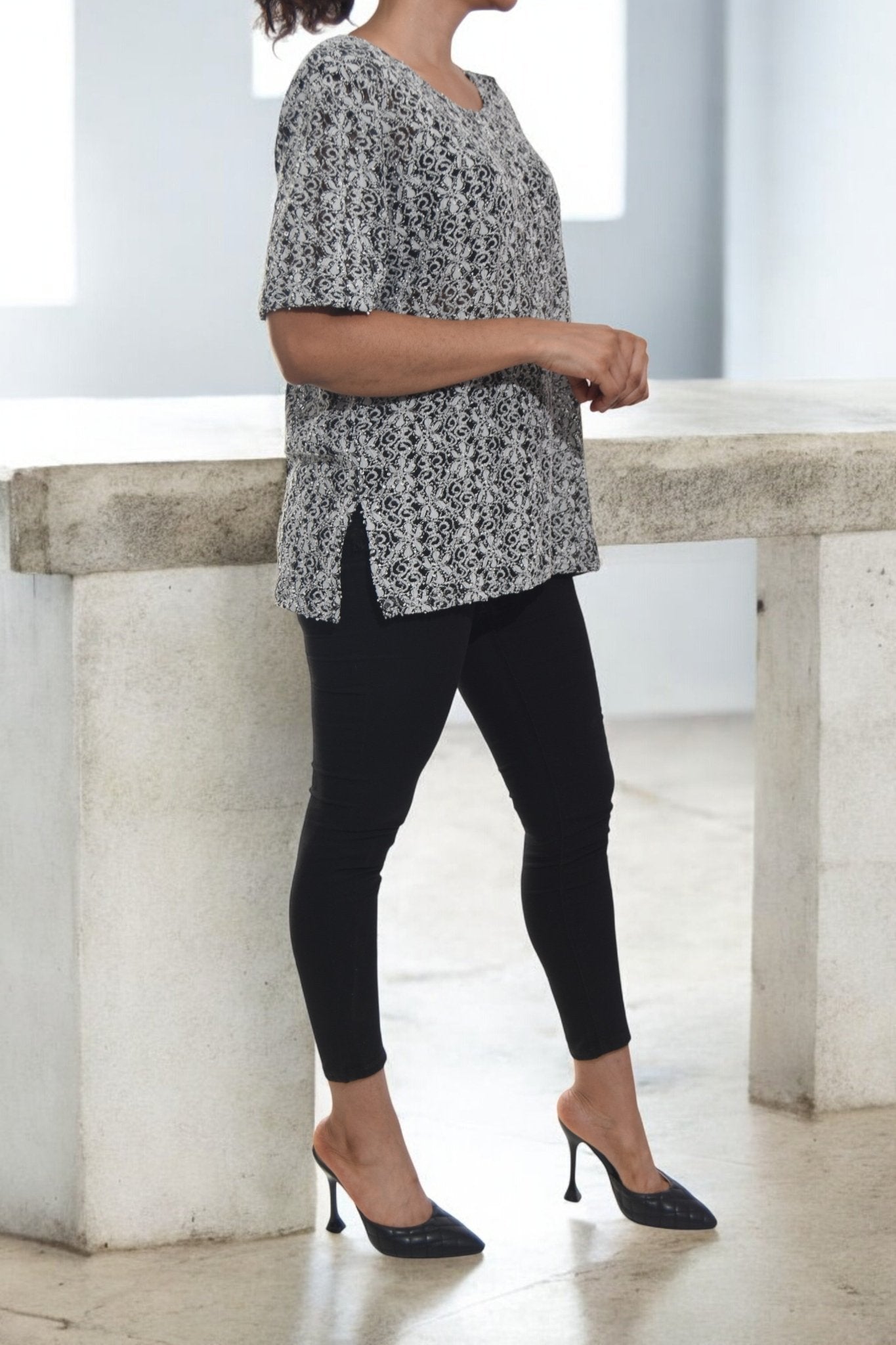Ladies Floral Lace Top - StylePhase SA
