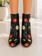 Ladies Floral Multi Heel Boot - StylePhase SA