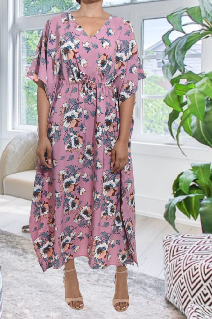 Ladies Floral Pink Kaftan - StylePhase SA