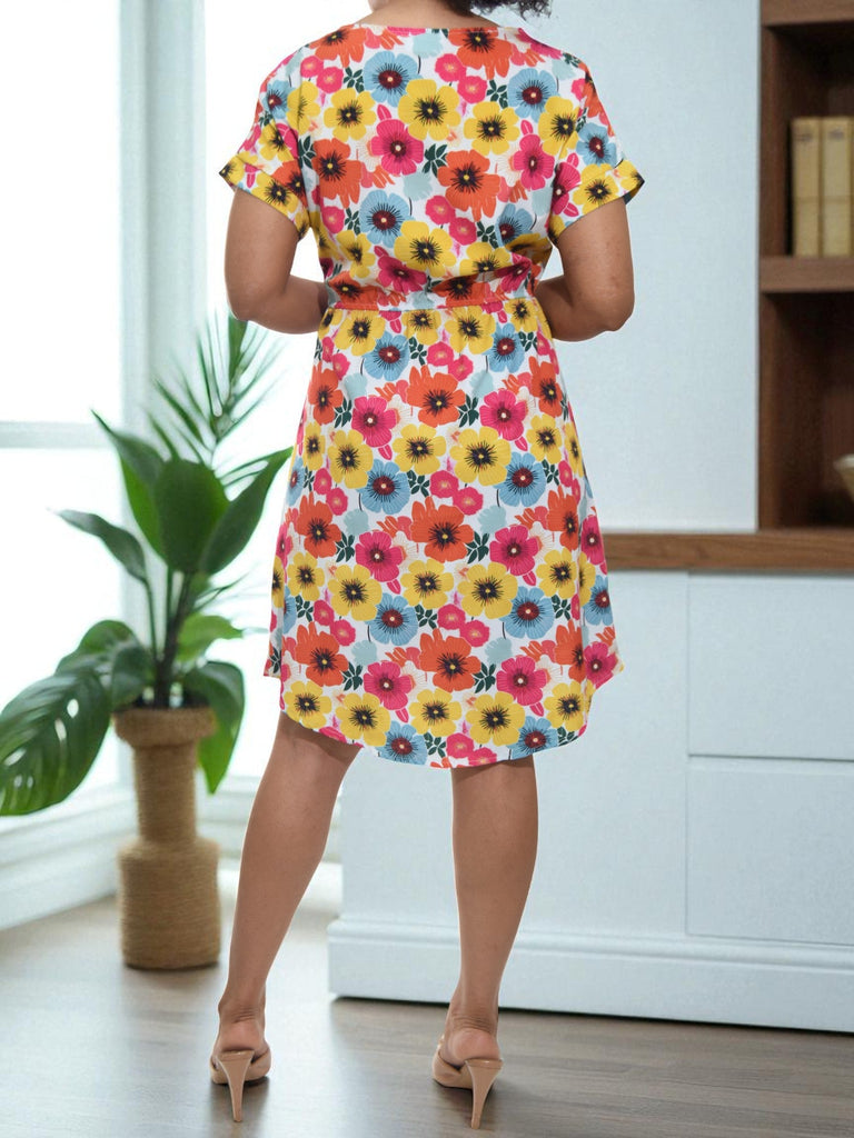 Ladies Floral Print Tunic Dress - StylePhase SA