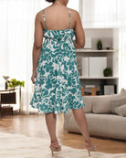 Ladies Frill Mini Dress - Dark Green - StylePhase SA