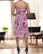 Ladies Frill Mini Dress - Maroon Floral - StylePhase SA