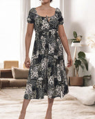 Ladies Front Slit Dress - Grey - StylePhase SA
