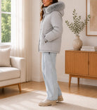 Ladies Fur Collar Jacket -Grey - StylePhase SA