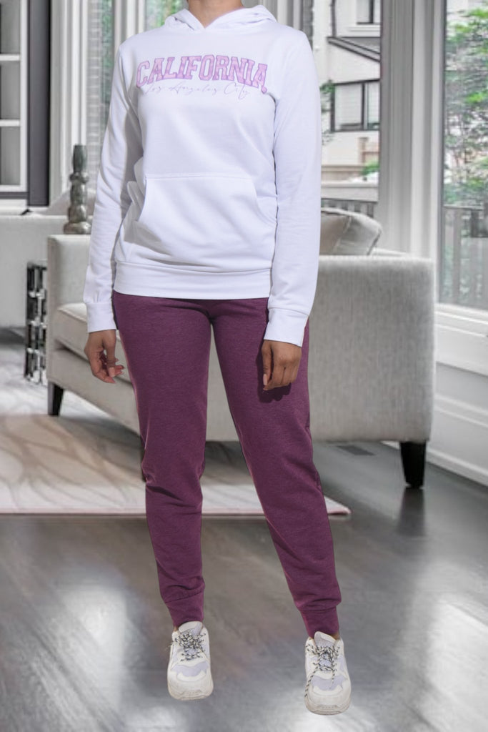 Ladies Grape California Printed Tracksuit Set - StylePhase SA