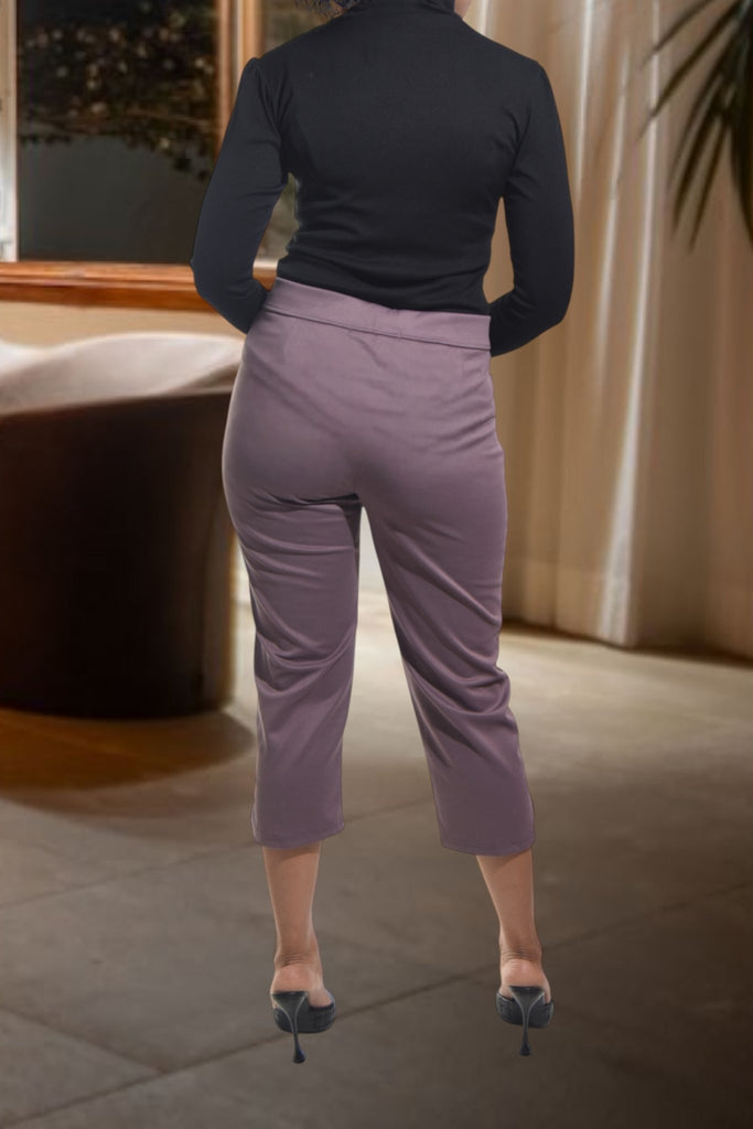 Ladies Grape Capri Zip Pants - StylePhase SA