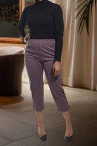 Ladies Grape Capri Zip Pants - StylePhase SA