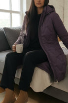 Ladies Grape Long Puffer Jacket - StylePhase SA