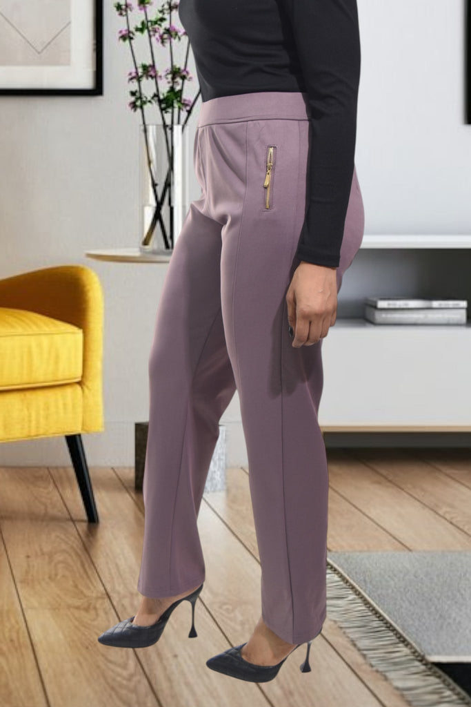 Ladies Grape Long Zip Pants - StylePhase SA