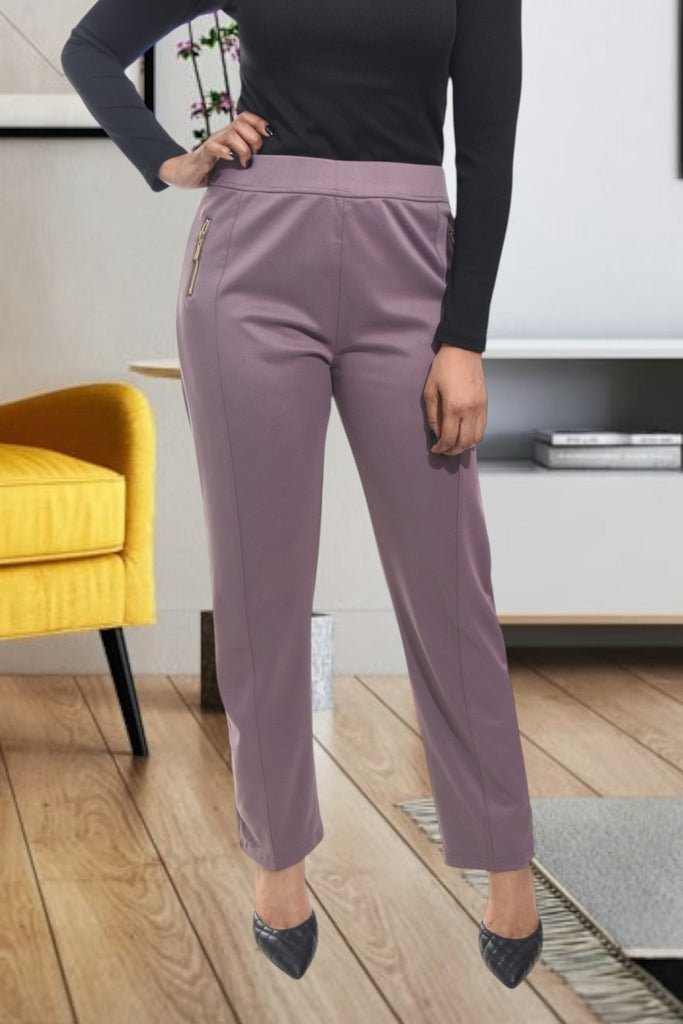 Ladies Grape Long Zip Pants - StylePhase SA
