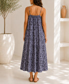 Ladies Grape Paisley Pocket Maxi Dress - StylePhase SA
