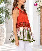 Ladies Green And Orange Tye Dye Top - StylePhase SA