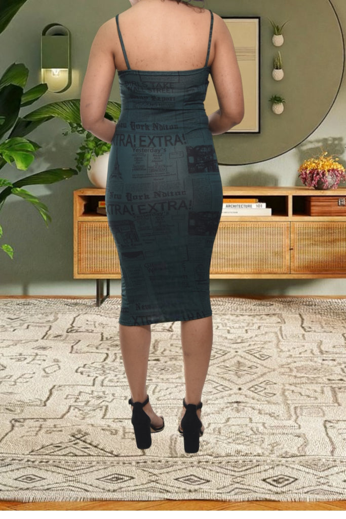 Ladies Green Bodycon Strappy Dress - StylePhase SA