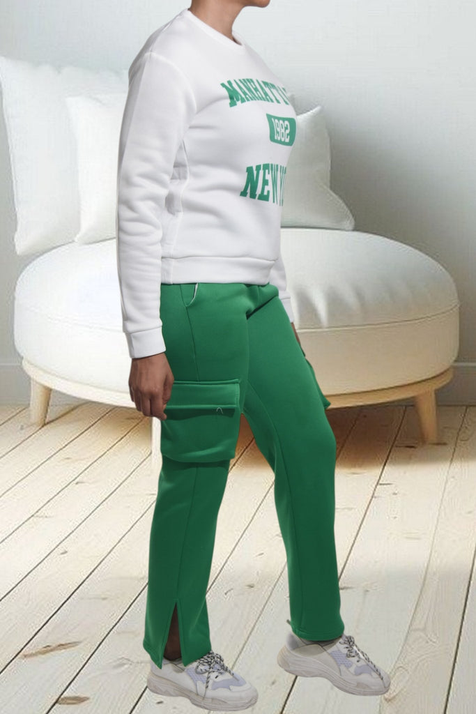 Ladies Green Brushed Fleece Set - StylePhase SA