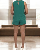Ladies Green Buckle Top - StylePhase SA