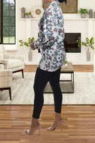 Ladies Green Floral Printed Button Shirt - StylePhase SA