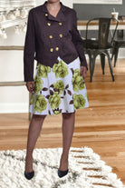 Ladies Green Floral Skirt Two Piece Set - StylePhase SA