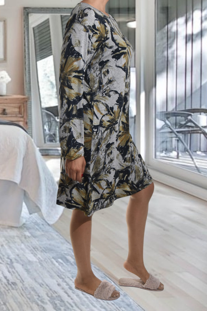Ladies Green Floral Sleep Shirt - StylePhase SA
