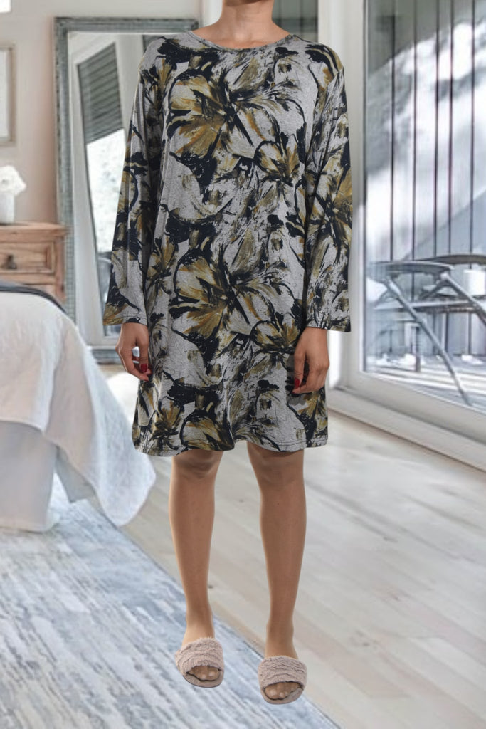 Ladies Green Floral Sleep Shirt - StylePhase SA