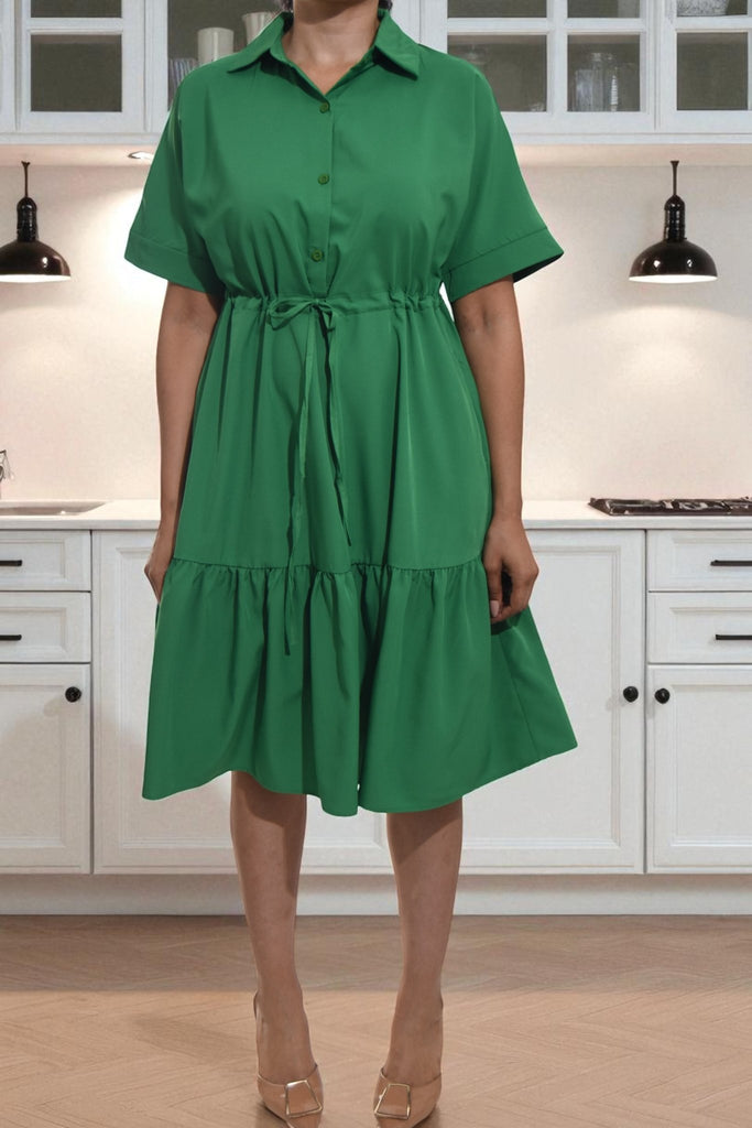 Ladies Green Mini Pocket Dress - StylePhase SA