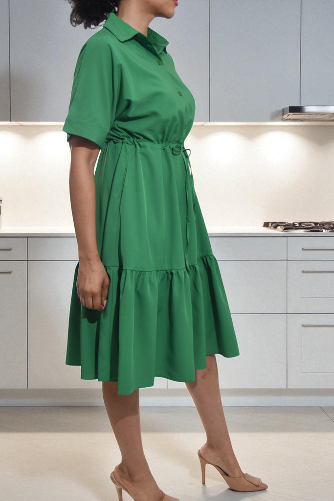 Ladies Green Mini Pocket Dress - StylePhase SA