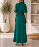 Ladies Green New Feeling Double Breast Dress - StylePhase SA