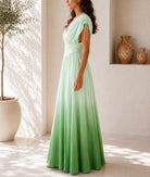 Ladies Green Ombre Deep V-Neckline Tie Back Maxi Dress - StylePhase SA
