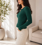 Ladies Green Pearl Detail Top - StylePhase SA