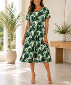 Ladies Green Pocket Floral Dress - StylePhase SA