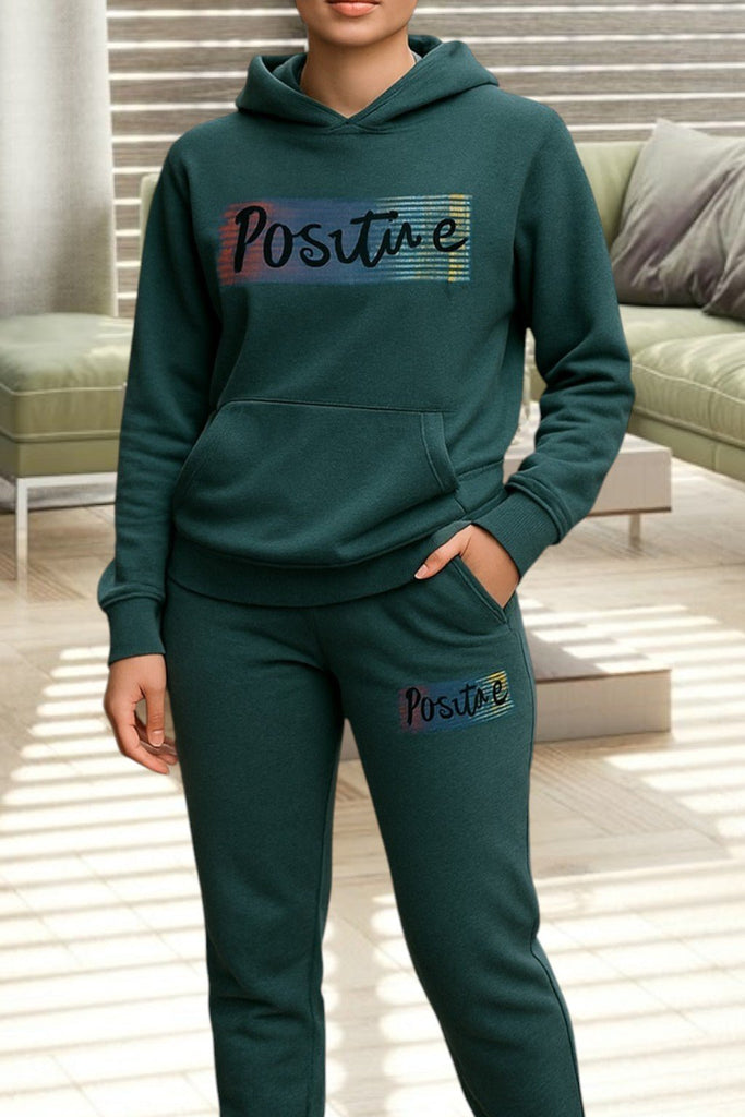 Ladies Green Positive Tracksuit Set - StylePhase SA